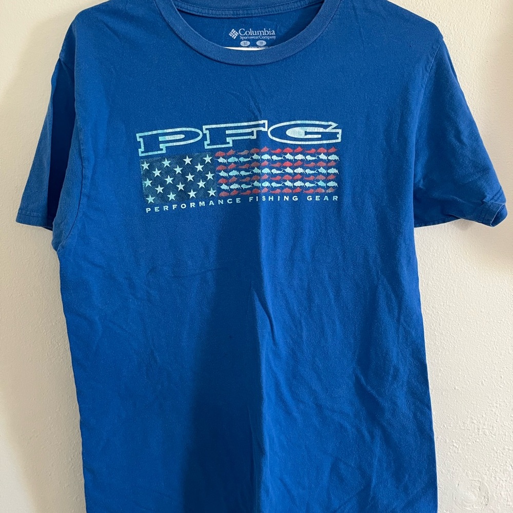 Columbia Men's Blue PFG Short Sleeve Tee